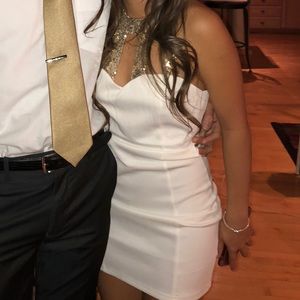 White and gold dress